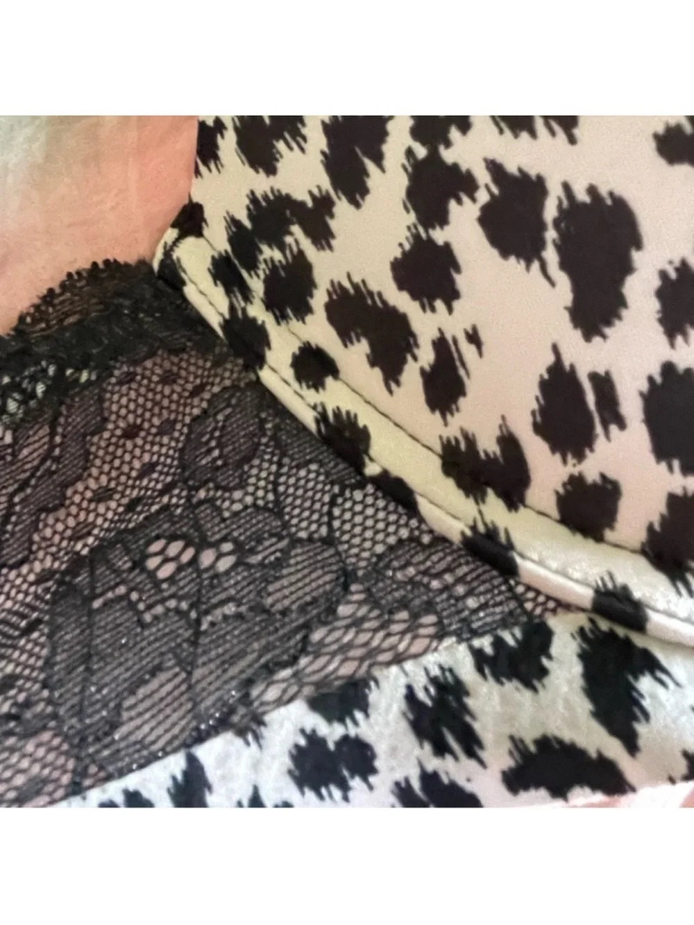 Victoria’s Secret black nude leopard print Demi Uplift underwire lingerie bra36D - Picture 15 of 15